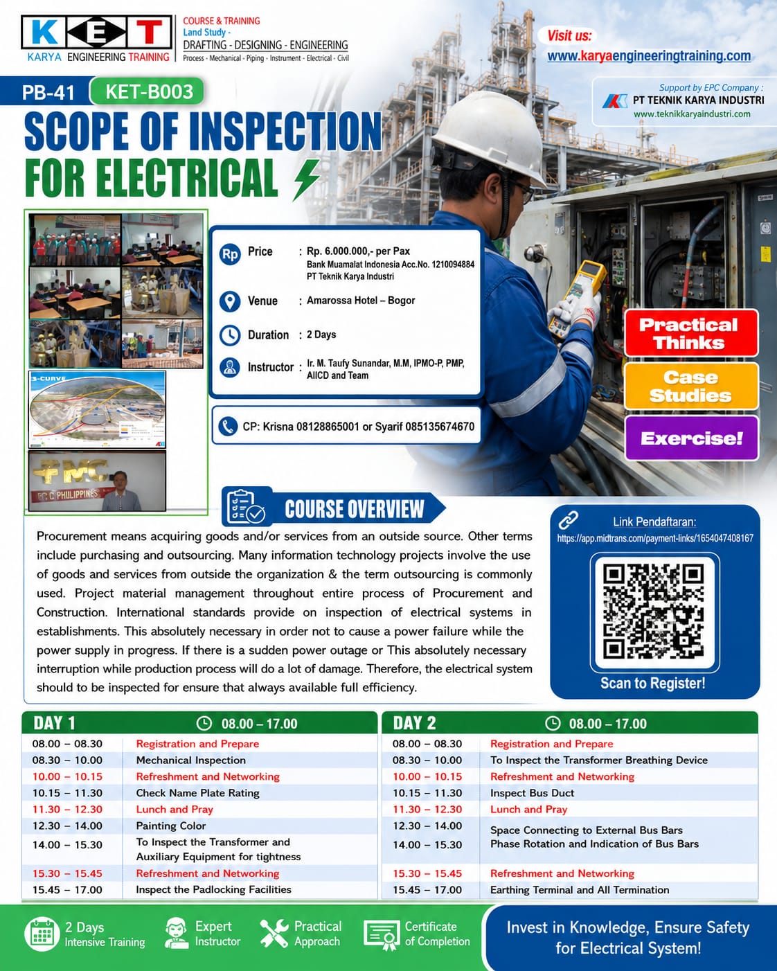 SCOPE OF INSPECTION
FOR ELECTRICAL