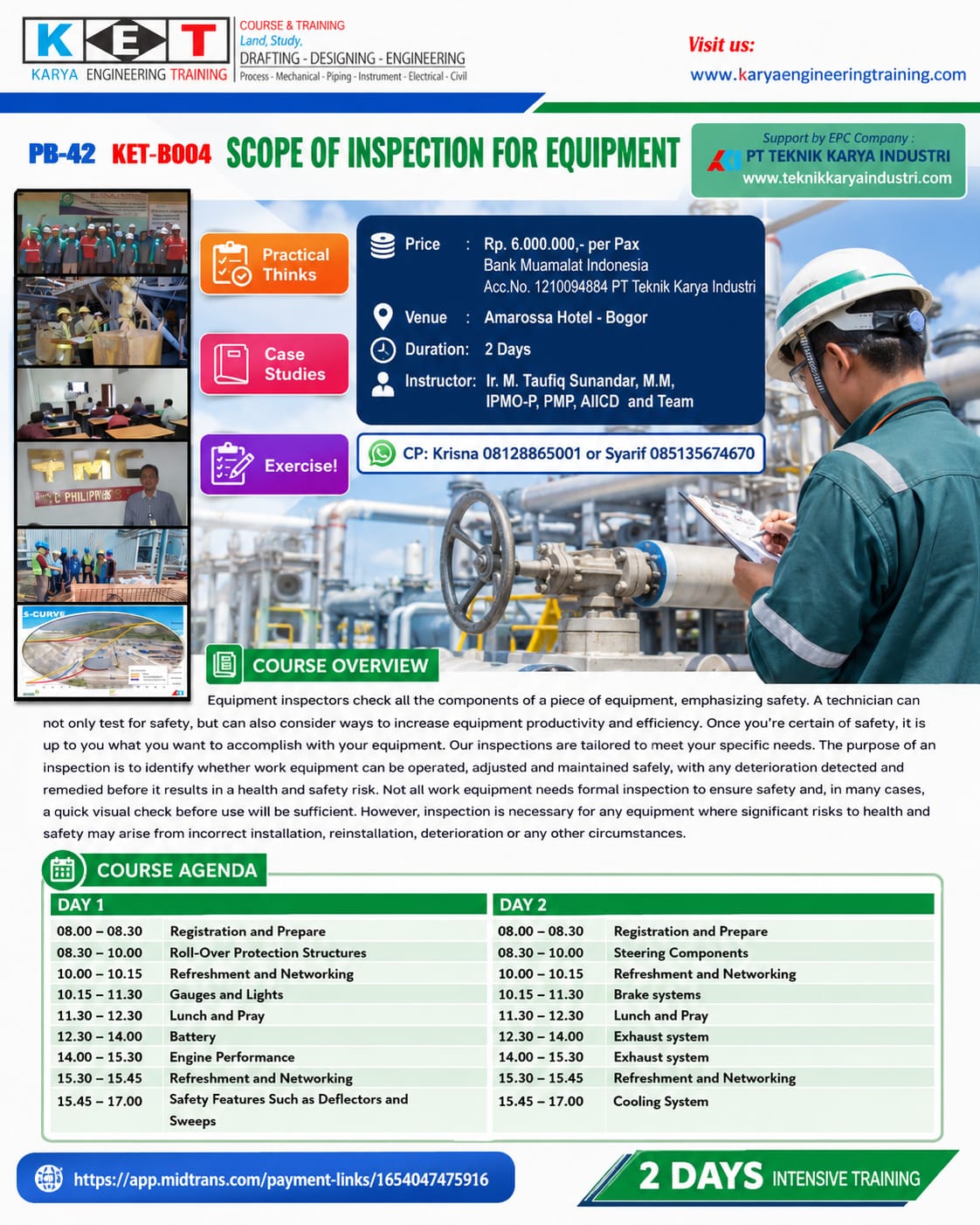 SCOPE OF INSPECTION FOR EOUIPMENT